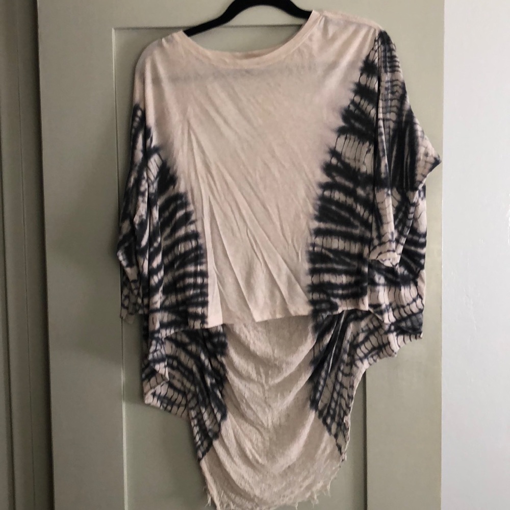Raquel Allegra shredded tie dye top